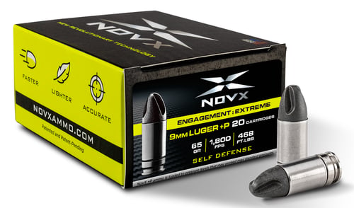 NOVX AMMO 9MM LUGER+P 65GR ENGAGE EXTREM 20/10