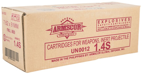 Armscor 50203 Precision M80 7.62x51mm NATO 147 gr 2665 fps Full Metal Jacket (FMJ) 500rds (Sold by Case)