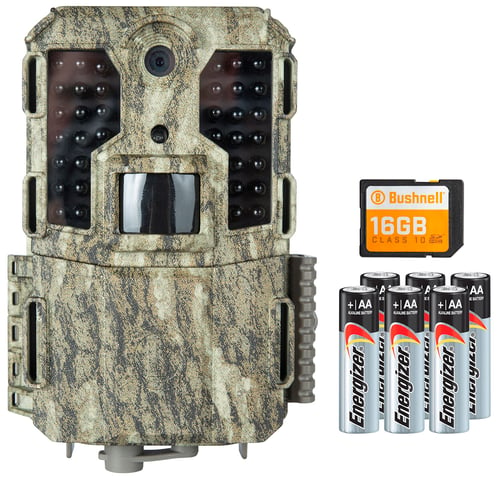 Bushnell 119930CWM Prime L20  Tree Bark Camo Text LCD Display 3,12,20MP Resolution Red Glow Flash SD Card Slot/Up to 32GB Memory