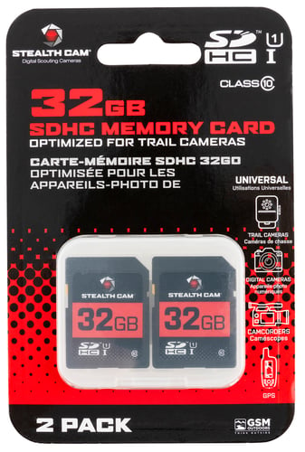 STEALTH CAM SDHC MEMORY CARD 32GB 2PK SUPER SPEED CLASS 10