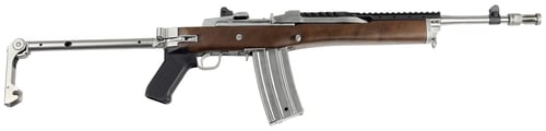 Samson 10-00001-00 A-TM Folding Stock Stainless Steel & Walnut Finish with Black Polymer Grip for Ruger Mini-14, Ruger Mini Thirty Right Hand (Rifle Parts NOT Included)