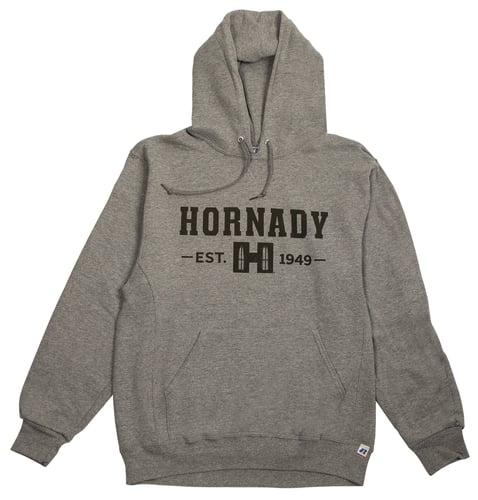 Hornady 99595XXXXL Hornady Hoodie  Gray Cotton/Polyester Long Sleeve 4XL