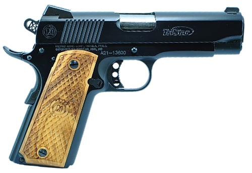 COMMANDER 1911 45ACP BLUE 8+1 | CHECKERED WOOD GRIPS