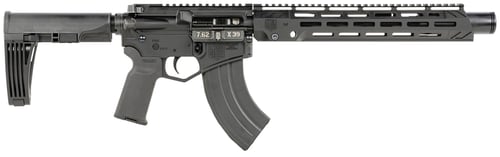 DB15 Diamond Pistol, 7.62x39, 10 Inch, MBUS,     13 Inch MLok Rail, Tailhook Brace, Black, 30rd | 7.62x39mm | 810035753280