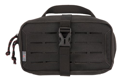 Tac Six 10810 Detachment Tactical Accessory Pouch made of Black 600D Polyester with Removable Back Panel, MOLLE System, Storage Pockets & Carry Handle  Buckle 9