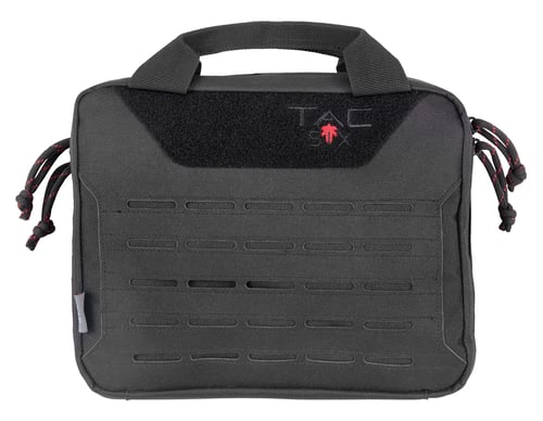 Tac Six 10814 Crew Tactical Pistol Case made of Black 600D Polyester with MOLLE System, Lockable Compartments, Storage Pockets, 600D Lining & Carry Handel 10