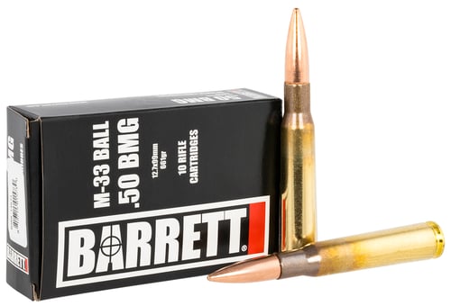 Barrett 14671 Rifle Match Grade 50 BMG 661 gr M33 Ball 10 Per Box/ 25 Case