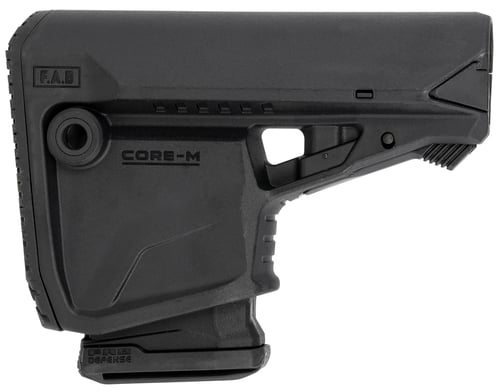 FAB Defense FXGLCOREMAGB GL-Core Survival Buttstock w/Rubber Butt Pad & Built-In Mag Carrier for AR-Platform Compatible w/Mil-Spec & Commercial Tubes Black Polymer (Tube NOT Included)