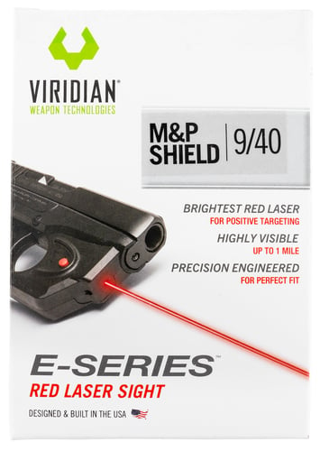 Viridian 9120015 E-Series  Black w/Red Laser Fits S&W Shield 9/40 Handgun