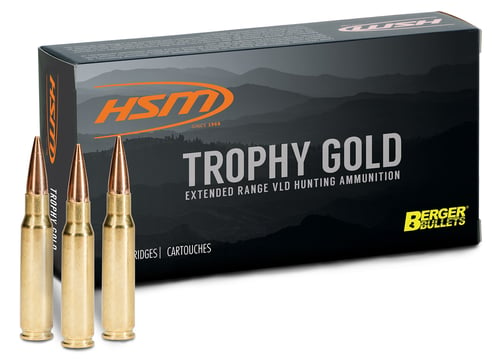 HSM 65CREEDMOOR140VLDL Trophy Gold  6.5 Creedmoor 140 gr Match Hunting Very Low Drag 20 Bx/ 25 Cs