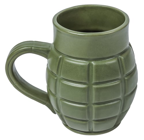 Caliber Gourmet CBGM1043 Caliber Gourmet Grenade Mug Green Ceramic Grenade