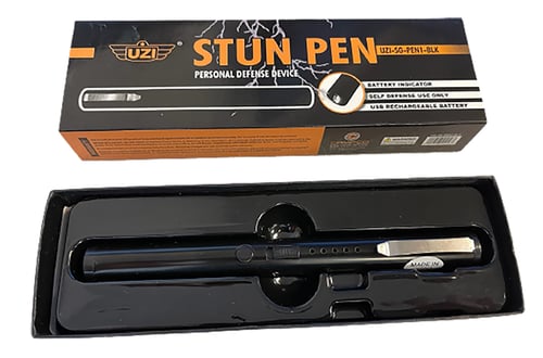 Uzi Accessories UZISGPEN1BLK Stun Pen  Black Aluminum