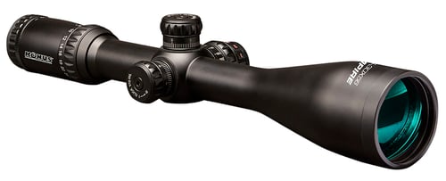Konus 7187 Empire  Black 5-30x 56mm 30mm Tube Dual Illuminated Blue/Red Engraved 1/2 Mil-Dot Reticle Features Bubble Level