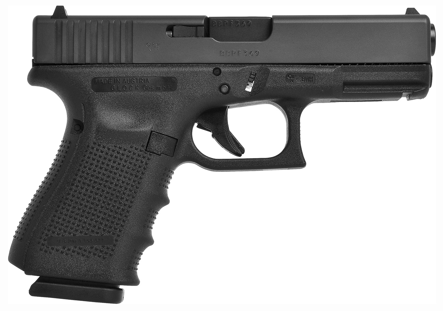 Glock G19415US G19 Gen4 Compact 9mm Luger  4.02