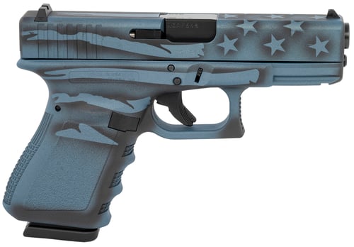 Glock UI1950204BTFLAG G19 Gen3 Compact 9mm Luger  4.02
