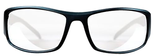 M&P Accessories 110168 Thunderbolt Shooting Glasses Full Size Clear Mirror Lens Black Frame