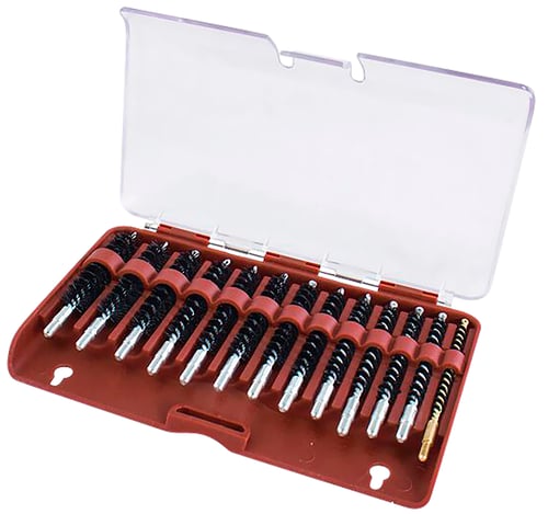 TIPTON 13-PIECE NYLON RIFLE BORE BRUSH SET W/STORAGE CASE