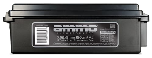 Ammo Inc 762150FMJB120 Signature  7.62x51mm NATO 150 gr Full Metal Jacket 120 Per Box/ 6 Cs