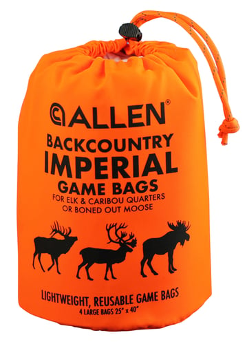 Allen 6590 BackCountry Imperial Elk Game Bag Set Orange Polyester 4 Bags