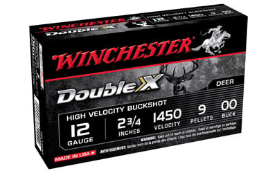 Winchester SB1200 Double X Shotgun Ammo 12 GA, 2-3/4 in, 00B, 9