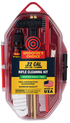 Shooters Choice SRS22 Rifle Cleaning Kit 5.56mm, 22 Cal, 223 Cal/Red Plastic Case