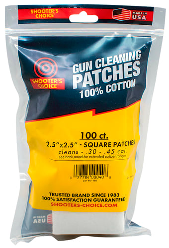 Shooters Choice 917100 Cleaning Patches  30 Cal 45 Cal 2.50