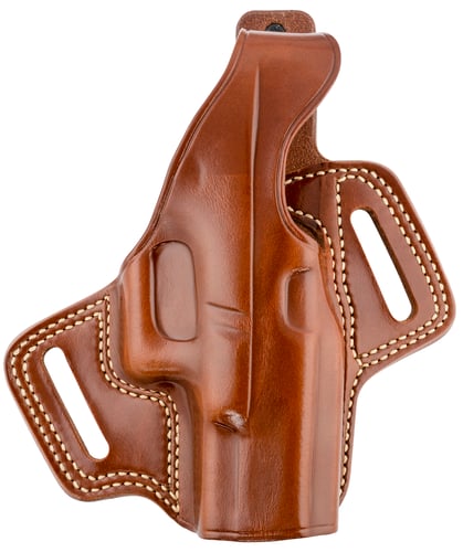 Galco FL226 Fletch  OWB Tan Leather Belt Slide Compatible w/Glock 19 Gen1-5/19X/23 Gen2-5/32/45 Belt Up to 1.75