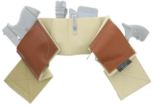 Galco UWKHSM2 UnderWraps 2.0 Khaki Small Leather/Nylon Handgun