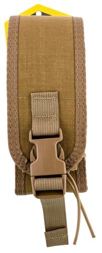 High Speed Gear 18DDC0CB TACO Double Decker Mag Pouch Double Covered Coyote Brown Nylon MOLLE Compatible w/ Rifle Compatible w/ Pistol