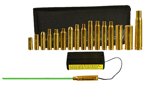 AimShot  Master Kit  Multi-Caliber Bore Sight with Green 532nM Laser & Uses 2 AAA Batteries for Rifles (Batteries Not Included)