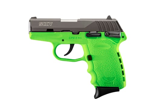 SCCY CPX1-CB PISTOL GEN 3 9MM 10RD BLACK/LIME W/SAFETY