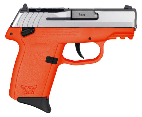 SCCY CPX1-TT PISTOL GEN 3 9MM 10RD SS/ORANGE W/SAFETY RDR