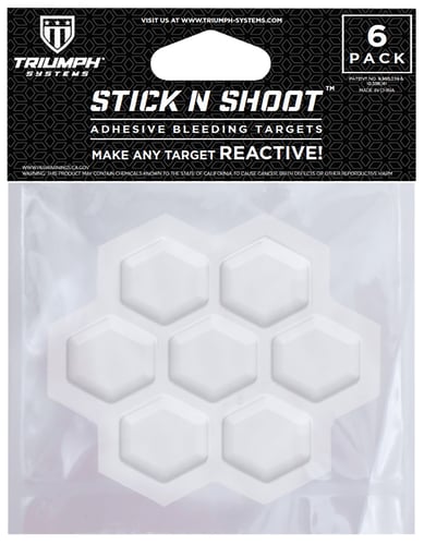 Triumph Systems 031500000 Stick N Shoot Bleeding Target Pods White Self-Adhesive Impact Enhancement Yes Blue Pistol/Rifle Firearm