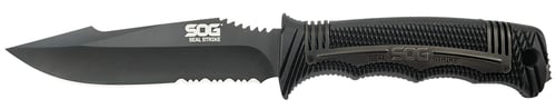 SOG SS1003-CP SEAL Strike Fixed Blade Knife, Black TiNi, Deluxe