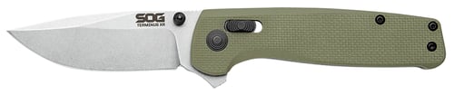 SOG TM1022-BX Terminus XR Folding Knife, G10, Olive Drab, 2.95