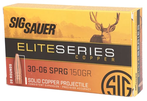 Sig Sauer E3006AB18020 Elite Hunting  30-06 Springfield 180 gr Nosler AccuBond 20 Per Box/ 10 Case