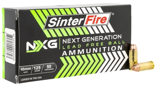 SinterFire Inc SF10125NXG Next Generation (NXG)  10mm Auto 125 gr Lead Free Ball 50 Per Box/ 20 Case