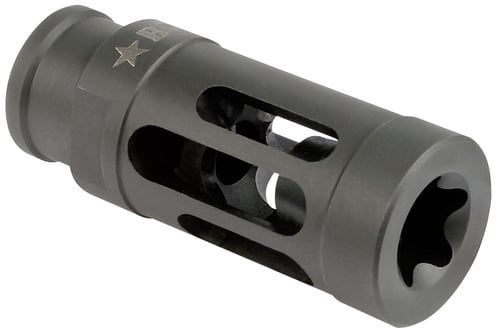 COMPENSATOR MOD 1 5.56Compensator MOD 1 - 5.56 Will need a thin wrench to install, armorer's wrench istoo thick - Extended version of MOD 0 - 5.56 - Tuned slots and interior cone - Reduce muzzle rise, flash signature, noise, and lateral pressure - 1/2 x 28 ThreReduce muzzle rise, flash signature, noise, and lateral pressure - 1/2 x 28 Threadsads