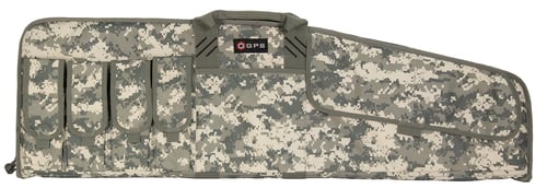 GPS Bags SRC42ACU Single Rifle Case A-TACS AU 600D Polyester w/ Mag Pouch Lockable Zippers & Fleece-Lining
