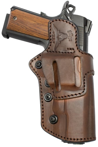 TX 1836 Kydex TXLOCKROWB357 TX Lock Retention System OWB, Brown Leather, Compatible w/ Glock 43/48, Walther P22, Fits 3.40