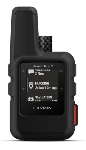 Garmin 010-02602-01 inReach Mini 2 Satcom Communication/SOS/Maps Black Internal Rechargeable Lithium Battery Bluetooth/ANT+ GPS Yes