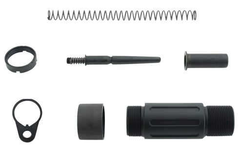 TacFire MAR139C Short Buffer Tube System  Black Anodized Aluminum with QD End Plate for AR Pistol Platform