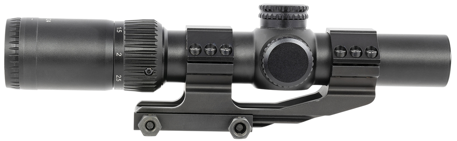 TacFire SC1424G2D SC1424-G2-D  Black 1-4x 24mm Illuminated Red Dot Reticle