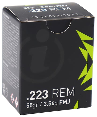 Igman IGMAN30462 Standard  223 Rem 55 gr, Full Metal Jacket (FMJ), 20 Per Box/50 Cs