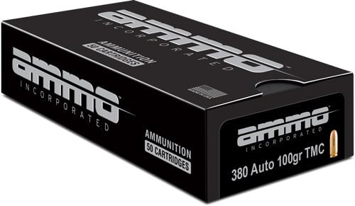 Ammo Inc 380100TMCA50 Signature  380 ACP 100 gr Total Metal Case 50 Per Box/ 20 Case