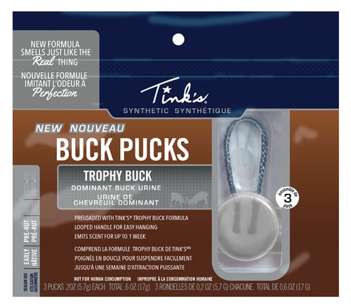 Tinks W5282 BL Trophy Buck Buck Pucks Deer Attractant Buck Urine Scent Hang 3 Pack