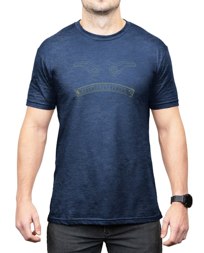 Magpul MAG1268411L Magmouth  Navy Heather Cotton/Polyester Short Sleeve Large
