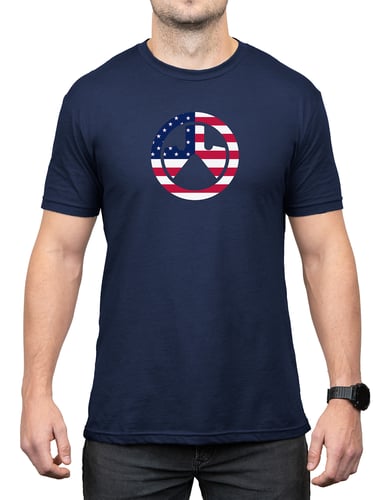 Magpul MAG1281410S Independence Icon  Navy Cotton/Polyester Short Sleeve Small