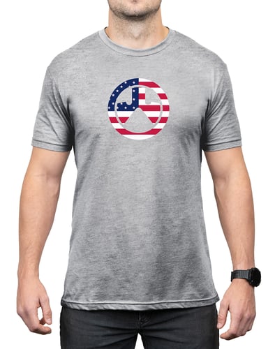 Magpul MAG12810302X Independence Icon  Athletic Gray Heather Cotton/Polyester Short Sleeve 2XL