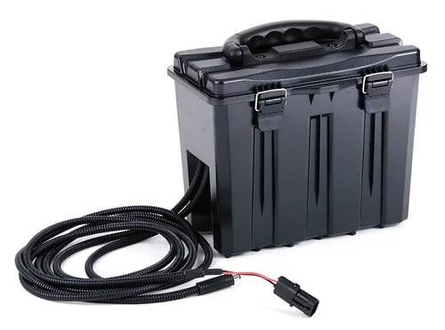 Spartan SCBATBX12V1 Camera Battery Box  Compatible With 12 Volt Battery Black